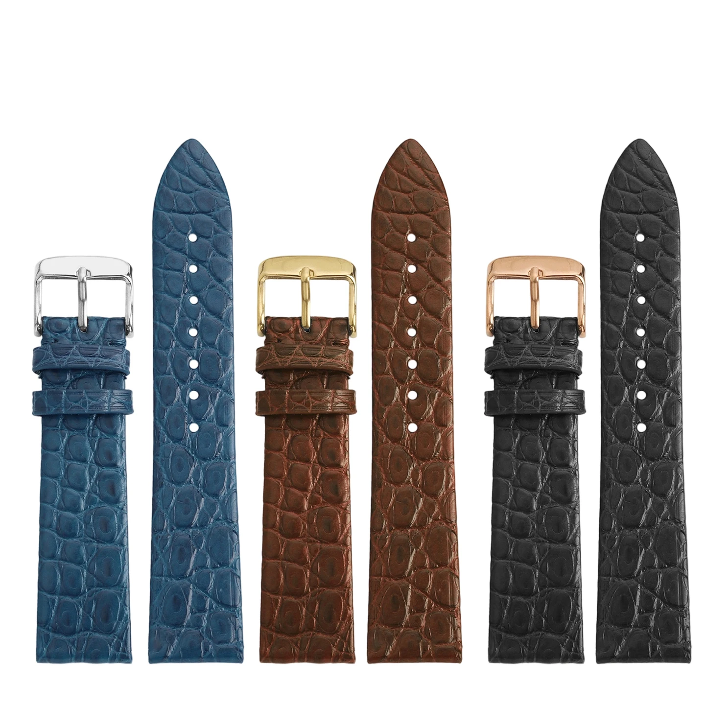 أسود/بني/أزرق رقيق حقيقي حزام التمساح رجل إمرأة 12/13/14/16/17/18/19/21/22 مللي متر لكارتييه تيسو لونجين DW VC أرماني #6