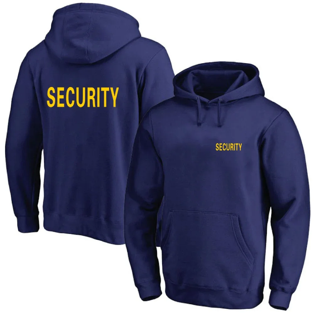 SWAT Security 2024 Men's Spring and Autumn Printing Hooded Casual Fashion Comfortable Solid Color Hoodie Long Sleeve Tops