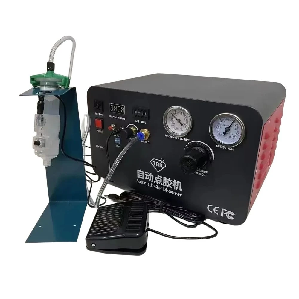 

TBK-983A Auto Glue Dispenser Machine Built-in Air Compressor UV Glue Dispensing Mobile Phone Repair Tool