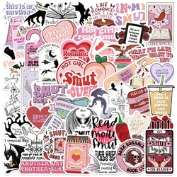 50 Stuks Esthetische Roze Smerig Lezen Boekachtige Sticker Cartoon Romantiek Boek Draak Meisje Vinyl Sticker Laptop Telefoon Bagage Sticker