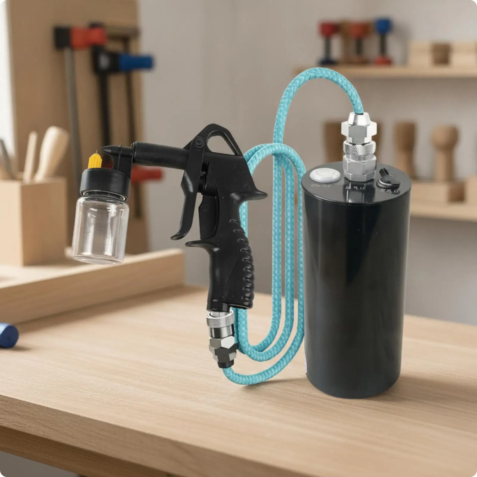 Portable Air Spray Painting Device Electric Air Compressor Pump Metal Cylinder Design for Workshop Pneumatic Tools