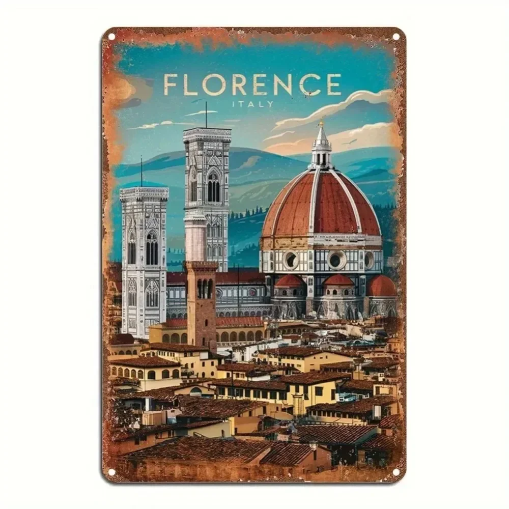 علامة عتيقة "فلورنس آرت آند أبيرتيكو". |   ديكور إيطالي |   مبدع لجدران المطعم/البار