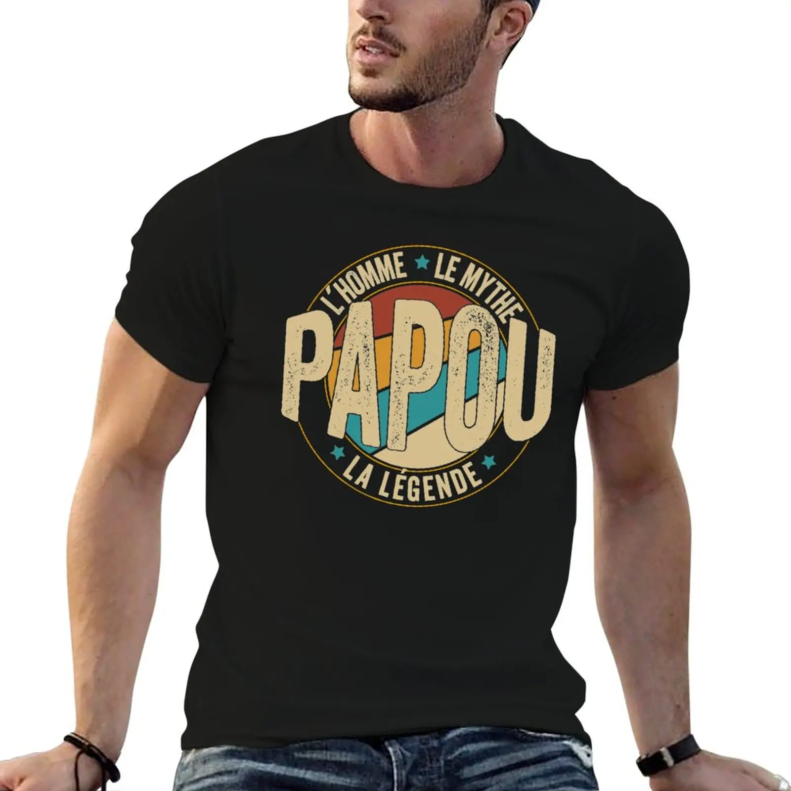 T-Shirt l'Homme Homme Papou Cadeau shirts humor t Mythe PAPA cotton dark la Légende le quality funny