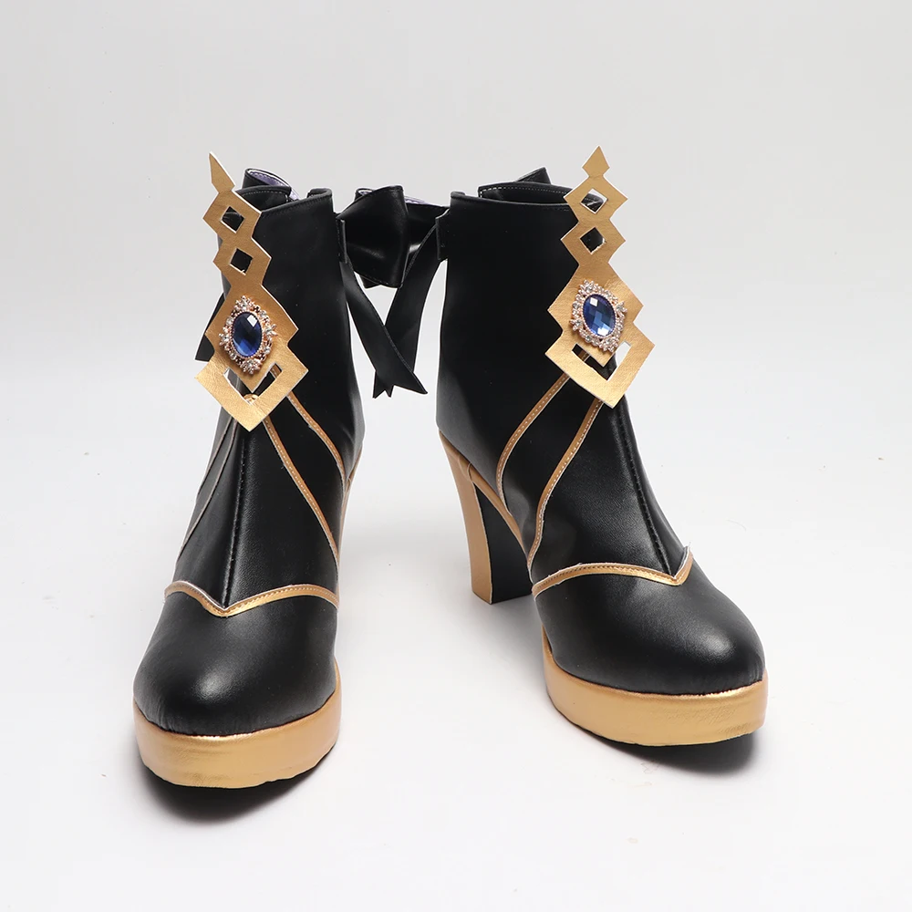 Games Genshin Impact Navia Cosplay Schoenen Laarzen Archon Quests Navia Schoenen Carnaval Party Outfit Vrouwen Mannen Rollenspel Props