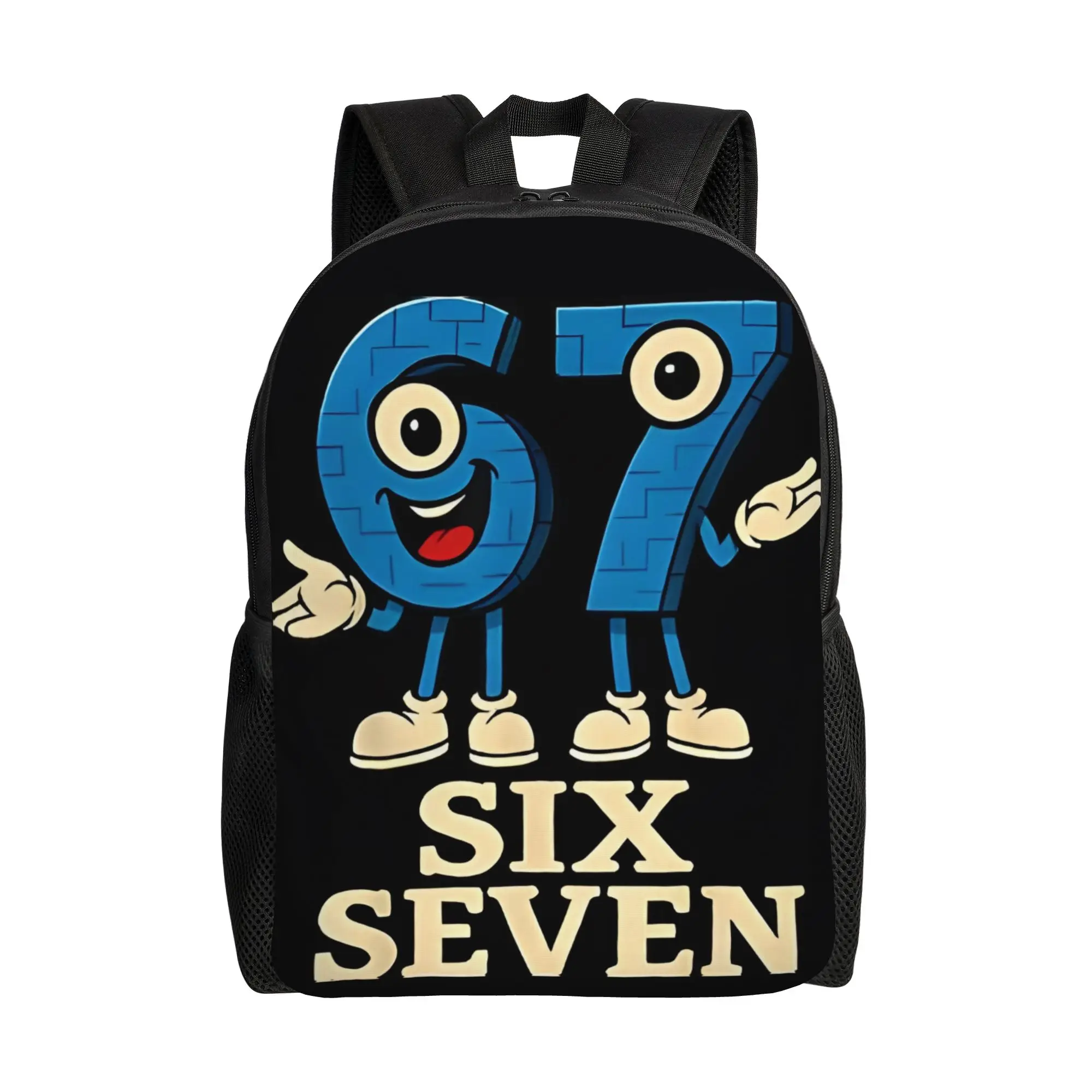 

1 PC Back to school season 67 Six Seven 6 7 Italian Brainrot Gaming Meme Handbag Harajuku Design Campus Large Capacity Rucksack