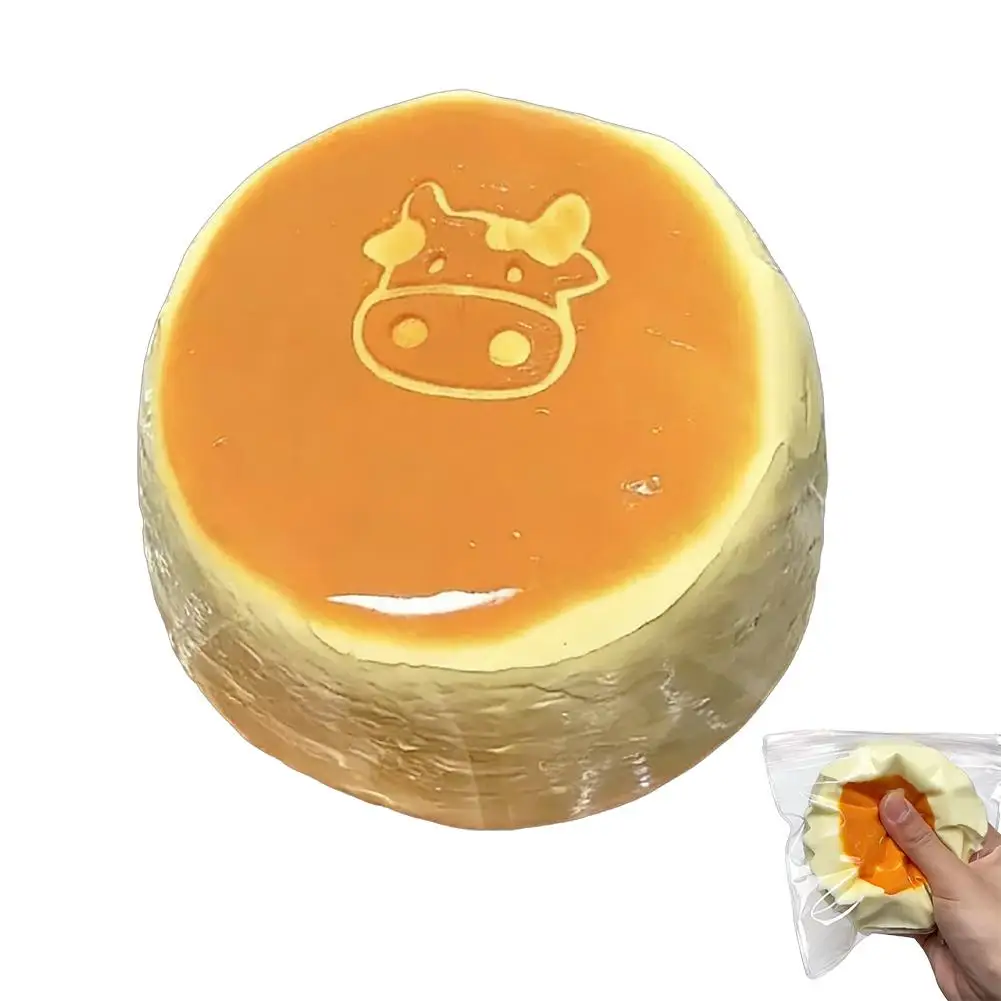 Cute Slow Rebound Cheese Cake Squeeze Toy For Anxiety Relief_voghion.com