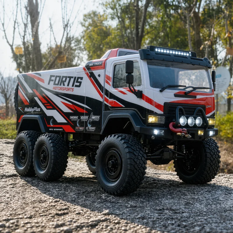 Hobby Plus 1/18 DKR-4 Fortis New Remote Control Winch Brushless Electric High Speed 4WD RC Rally Off-Road Truck Model With Light