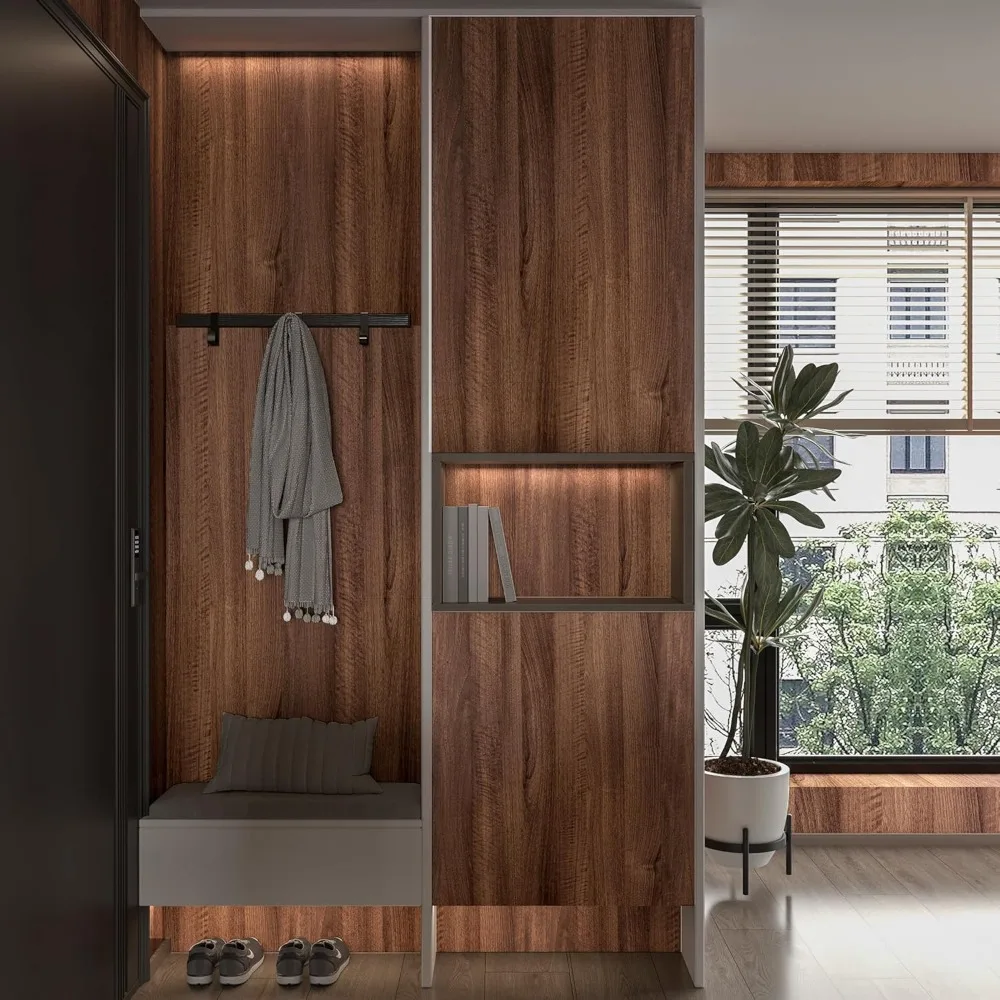 ورق اتصال من خشب الجوز - فينيل ذاتي اللصق قابل للإزالة للديكور الداخلي ذو المظهر الخشبي