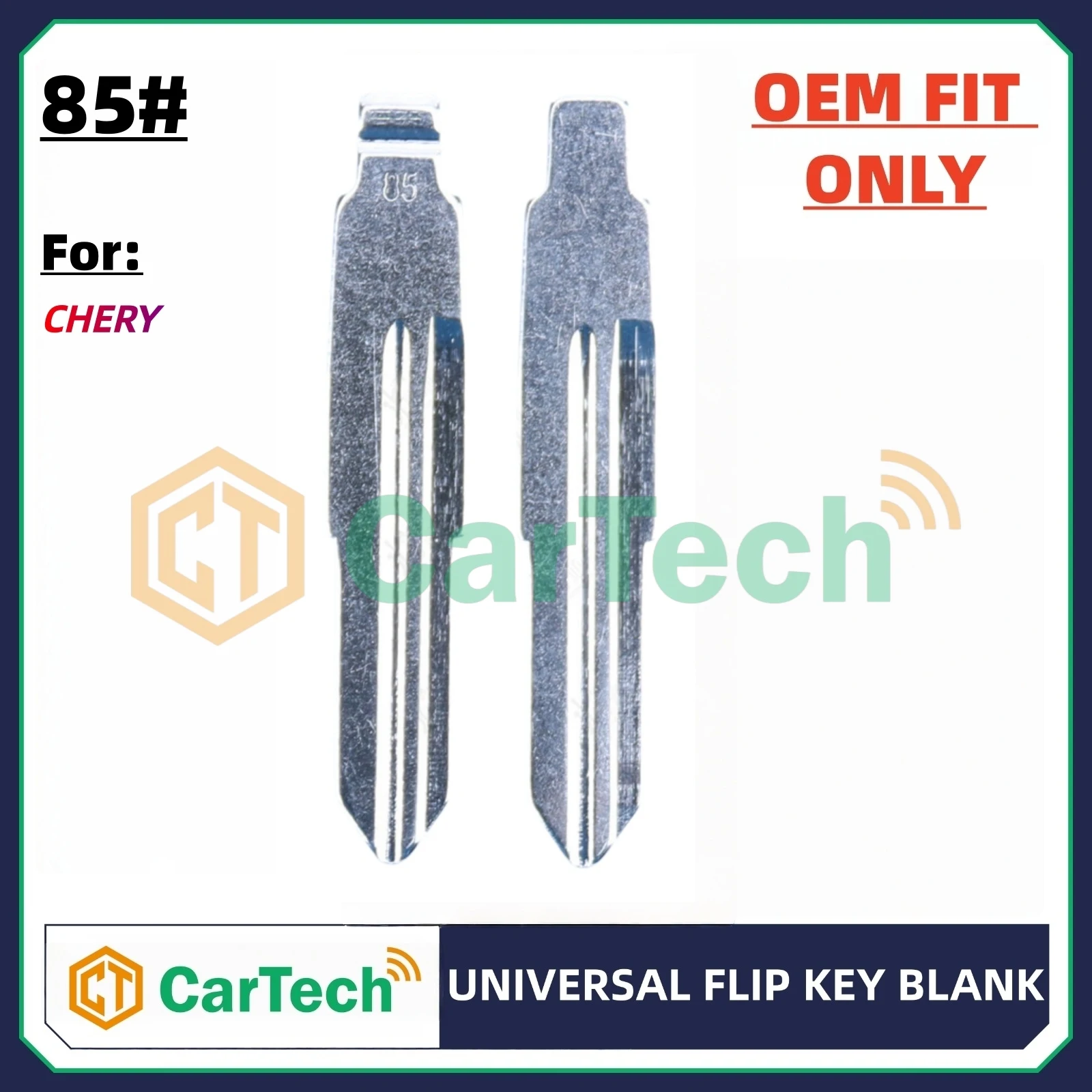 Cartech  85# OEM Style Uncut Blank Key Blade Replacement for Chery Original Remote Key M11