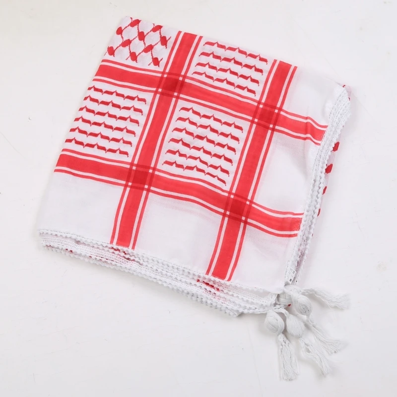 Keffiyeh 스카프 아랍 터번 패션 스타일 군사 Shemagh 아랍 사막 Keffiyeh N58F