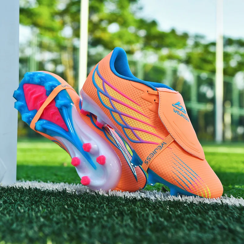 

New Men Football Field Boots Professional Society Soccer Shoes Cleats Boys Grass Training Unisex Kids Football Shoes