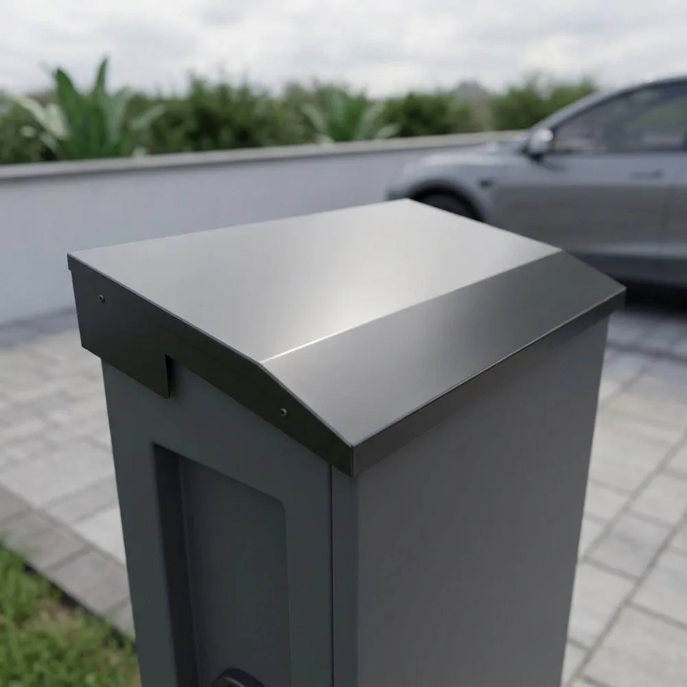 1pc 304 Stainless Steel Rain Cover Weather Protection Replacement Cover For Outdoor Charging-Station Rustproof Rain Cover