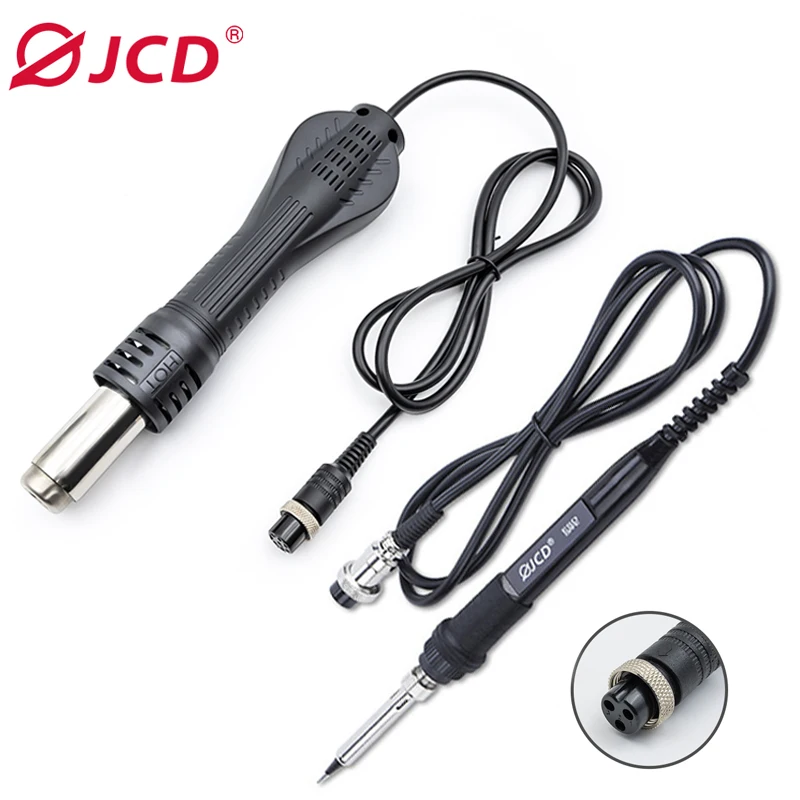 JCD 8-Hole Hot Air Gun Handle Is Suitable For 858D 8898 8858 8586 Rework Solder Repair Station Accessories 3-Hole soldering iron