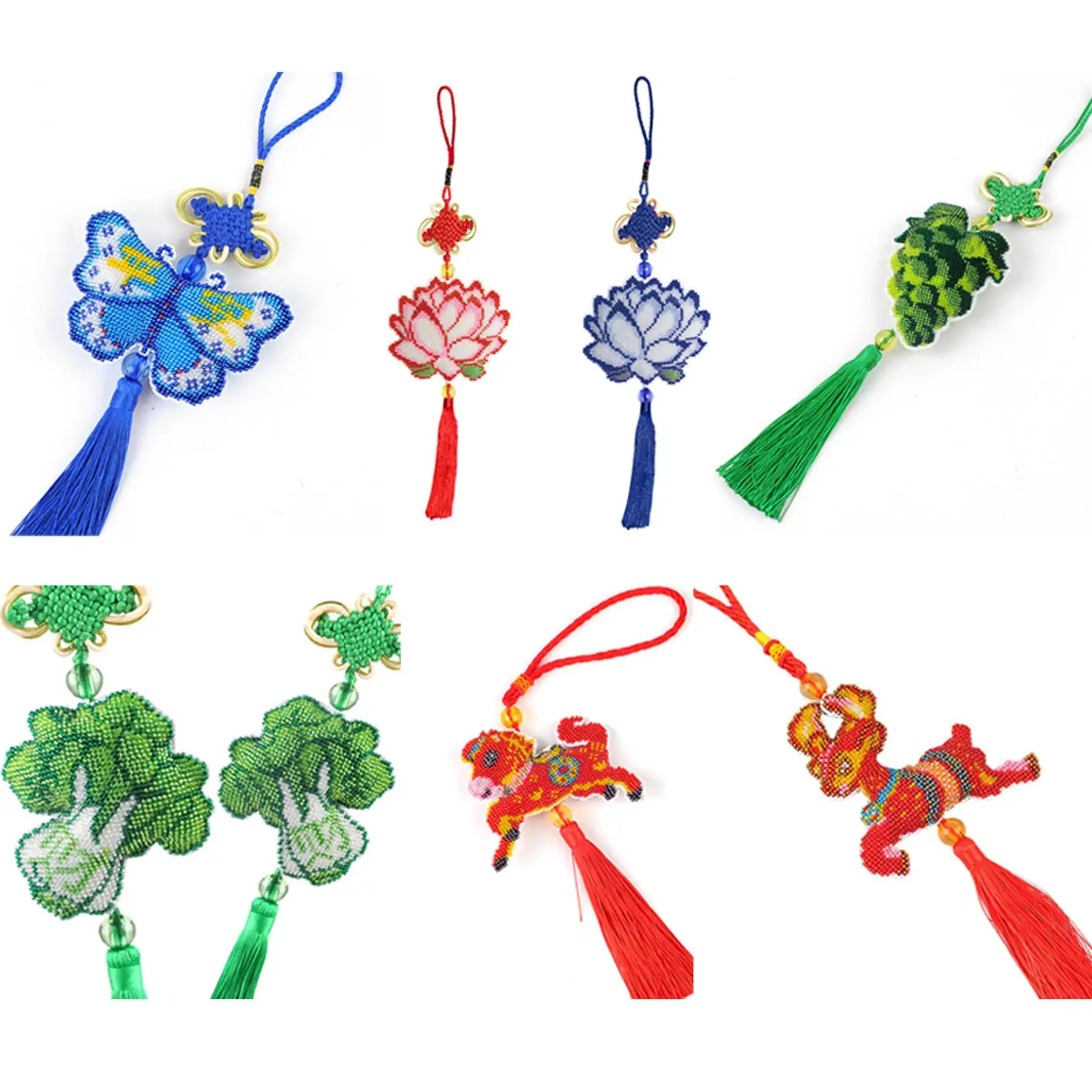 Cabbage Making Kit DIY Hangings Counted Ornament Kit for Bag Backpack Decor