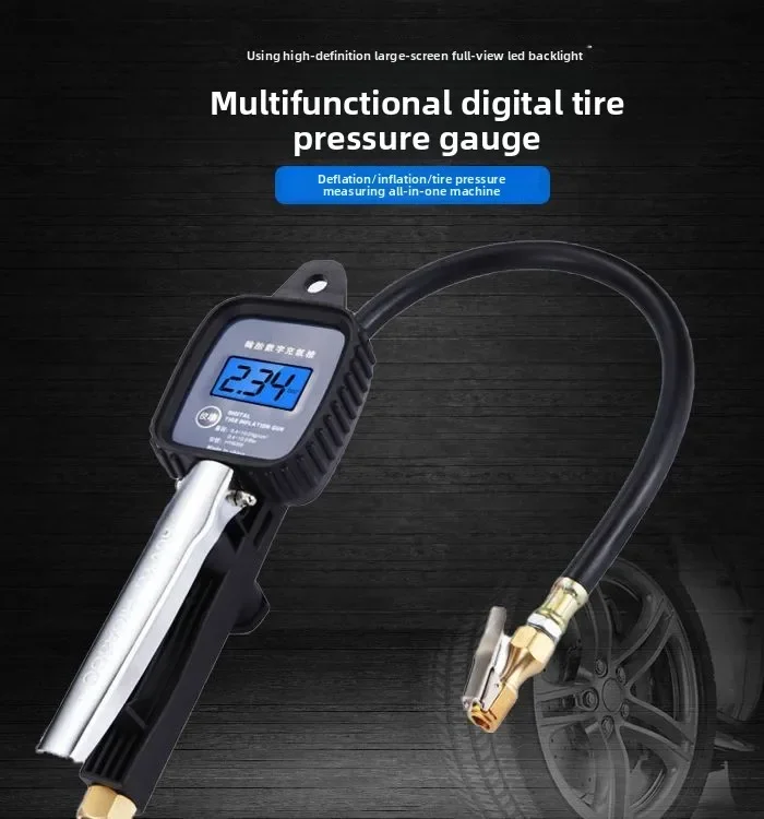 NEW Auto Tire Electronic Tire Pressure Meter Digital Display High-precision Liquid Crystal Digital Hand-held Inflation Meter