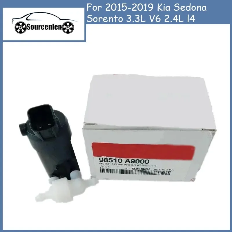 

OEM 98510A9000 98510-A9000 Windshileld Wiper Washer Pump for 2015-2019 Kia Sedona Sorento 3.3L V6 2.4L L4