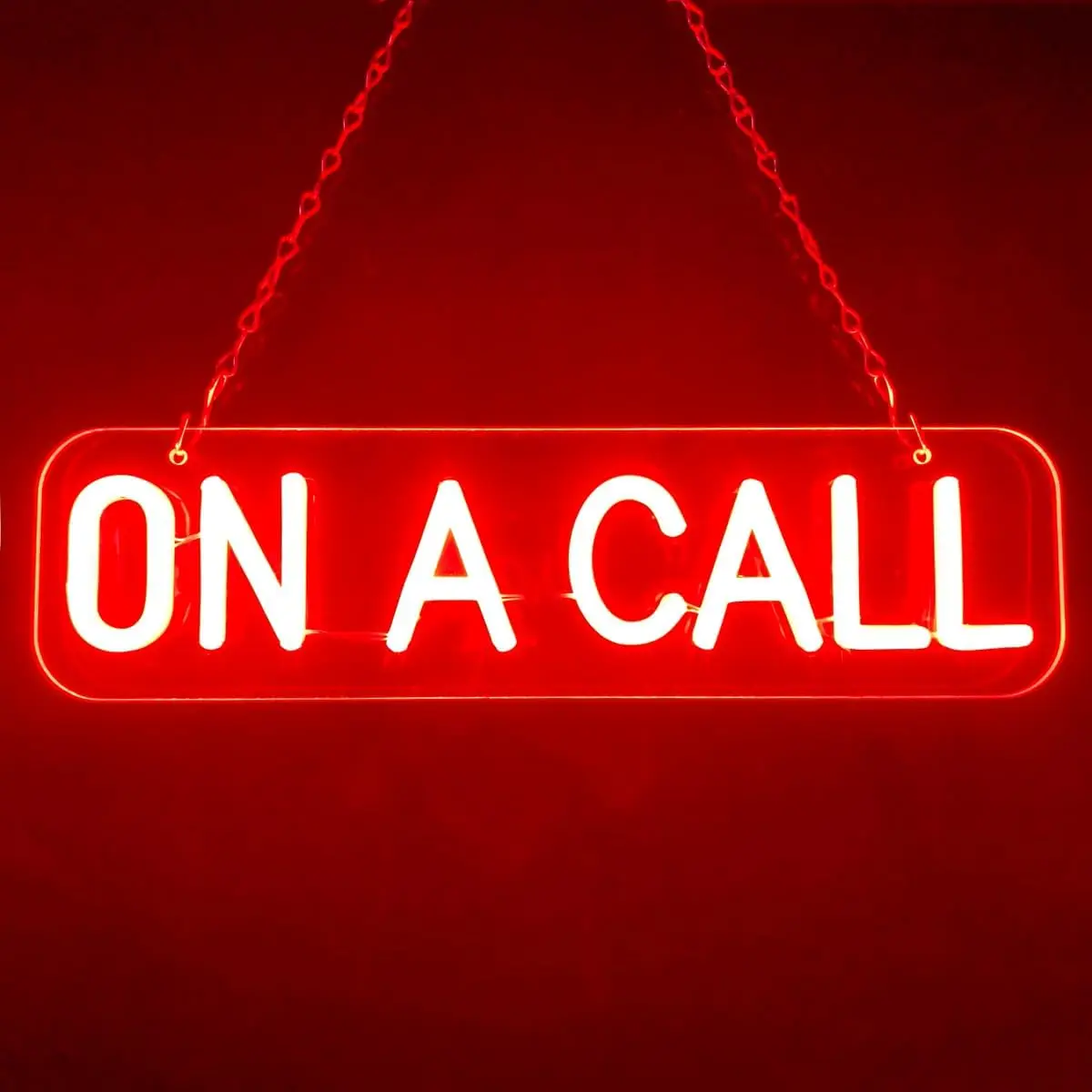 

Неоновая вывеска "On A Call" с USB-питанием, светодиодный неоновый светильник для офиса, игровой комнаты, переговорной, декор для прямых трансляций, с функцией "Не беспокоить"