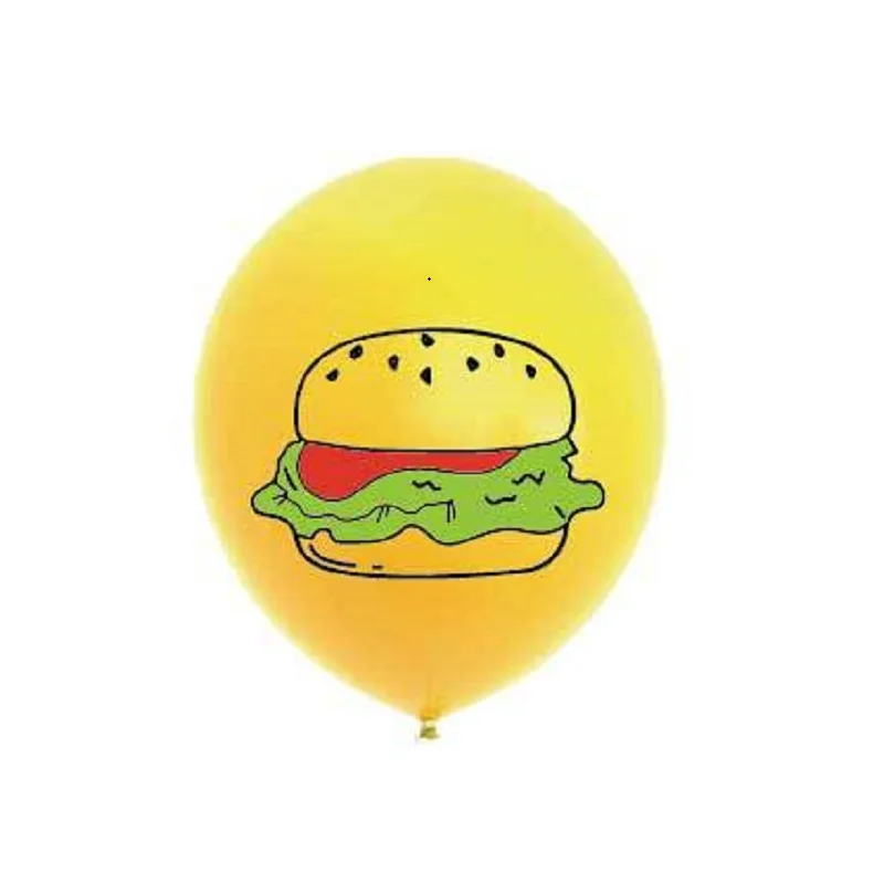 9pcs Hamburger Theme Birthday Party Decoration Balloon Set, Hamburger Cola Fries Balloon