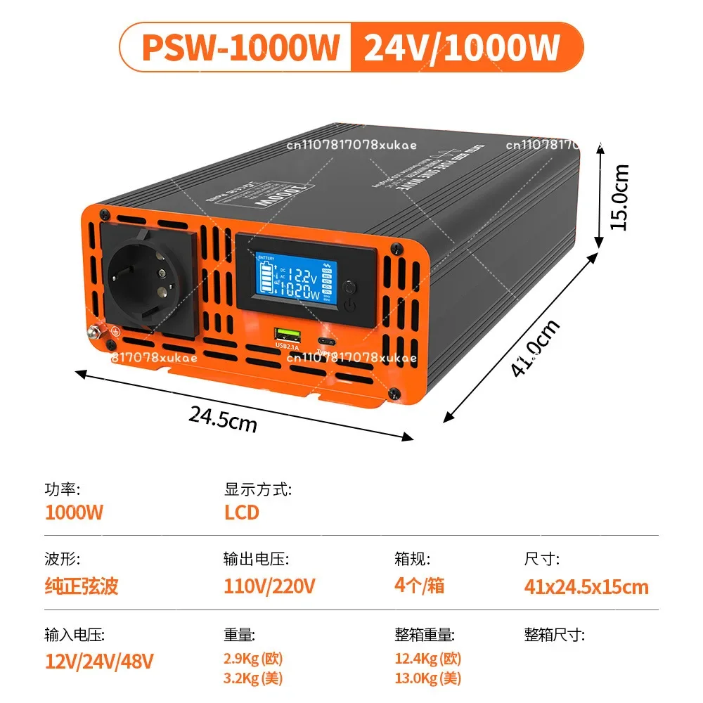 1000W 2000W 220V Inverter Full Power Pure Sine Wave Inverter