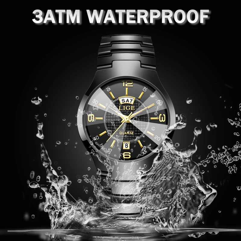 LIGE 2026 ساعة نسائية أنيقة من السيراميك ساعات يد كوارتز عصرية فاخرة مقاومة للماء ساعات أسبوع للتاريخ هدايا للسيدات Reloj Mujer #4