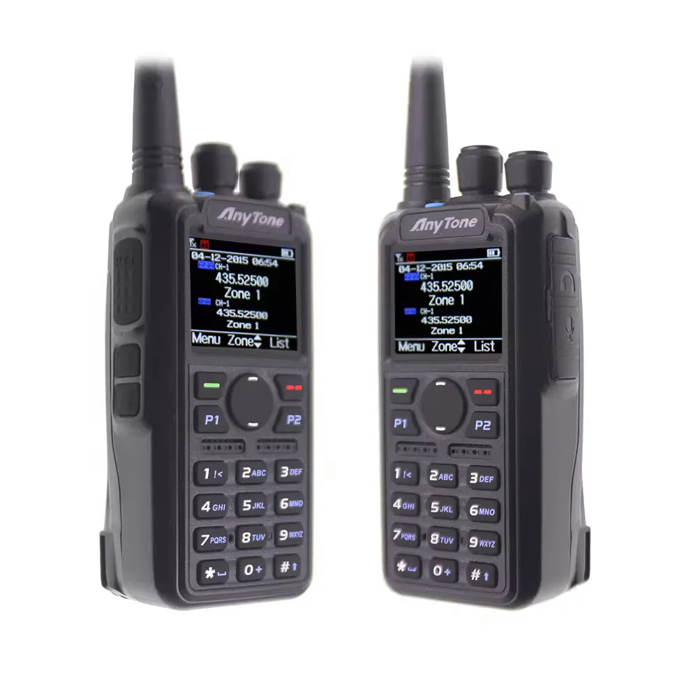 Imagem -02 - Anytone-walkie Talkie de Duas Vias Digital e Analógico Gps Dmr Portátil At878uvpuls Criptografia Aes256