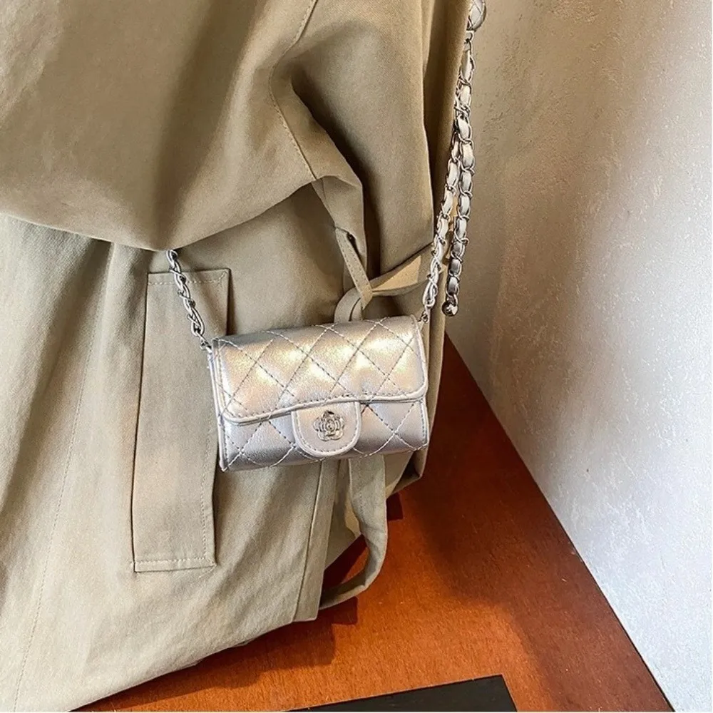 Mode Mini sac à bandoulière en cuir PU Version coréenne sac à bandoulière couleur unie chaîne sangle chaîne sac à main femmes mode sac à main