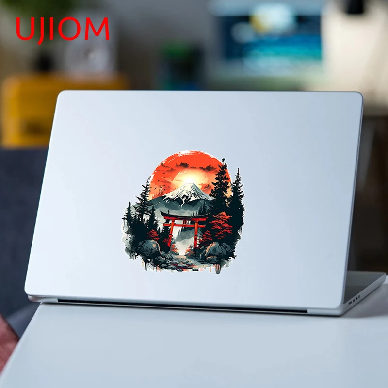 UJIOM Japanese Scenery Bloom Wall Sticker High Quality Eye Catching Graffiti Decal Adhesive Room Decoration Accessories