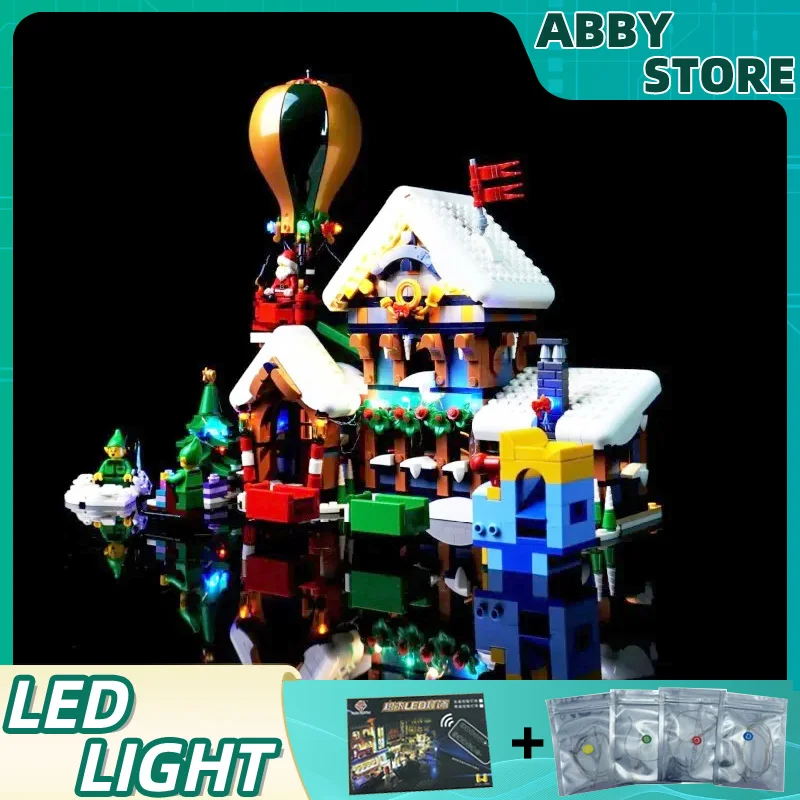 Kit d'éclairage LED RC pour LEGO 10339, Père Noël, bureau de poste, village d'hiver, lumière LED uniquement, modèle sans blocs, bricolage