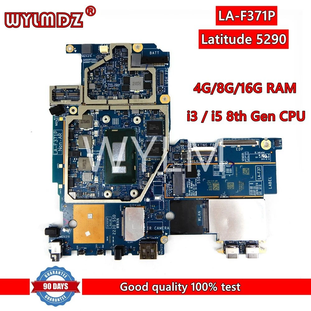 

DAJ00 LA-F371P With i3/i5CPU 4G/8G16G RAM Mainboard For DELL Latitude 5290 Laptop Motherboard CN-0JP7C1 09JVWH 100% working well