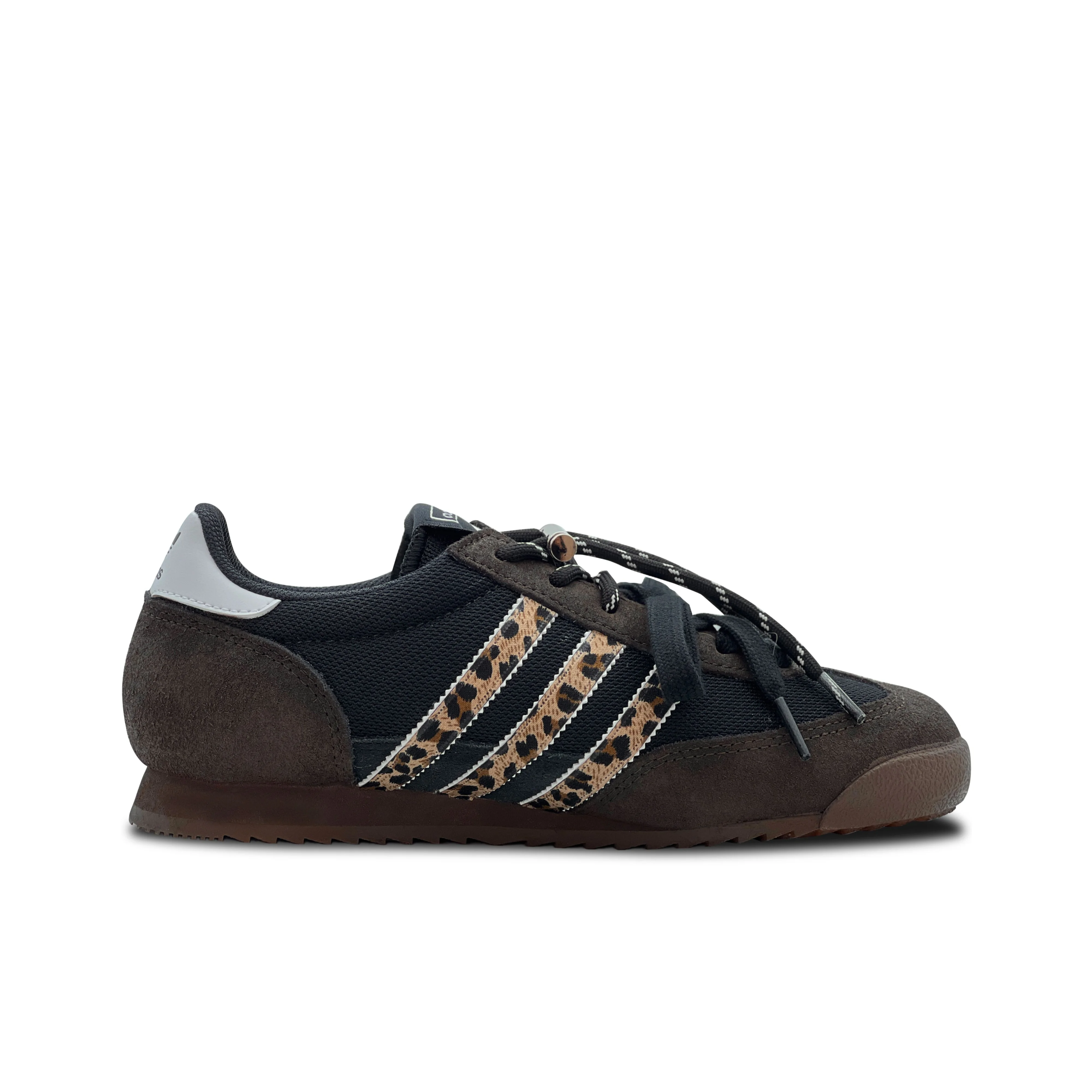 Adidas Originals R71 Vintage Leopard Print Abrasion Resistant Low top Casual Shoes Unisex Black Brown IH1324(Team293-)