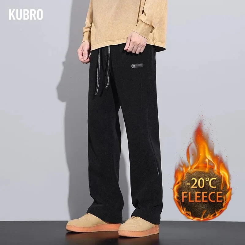 

Осень/зима, новые европейские хлопковые плюшевые брюки, обычные широкие брюки, имитация коровы, со всеми видами подходящих