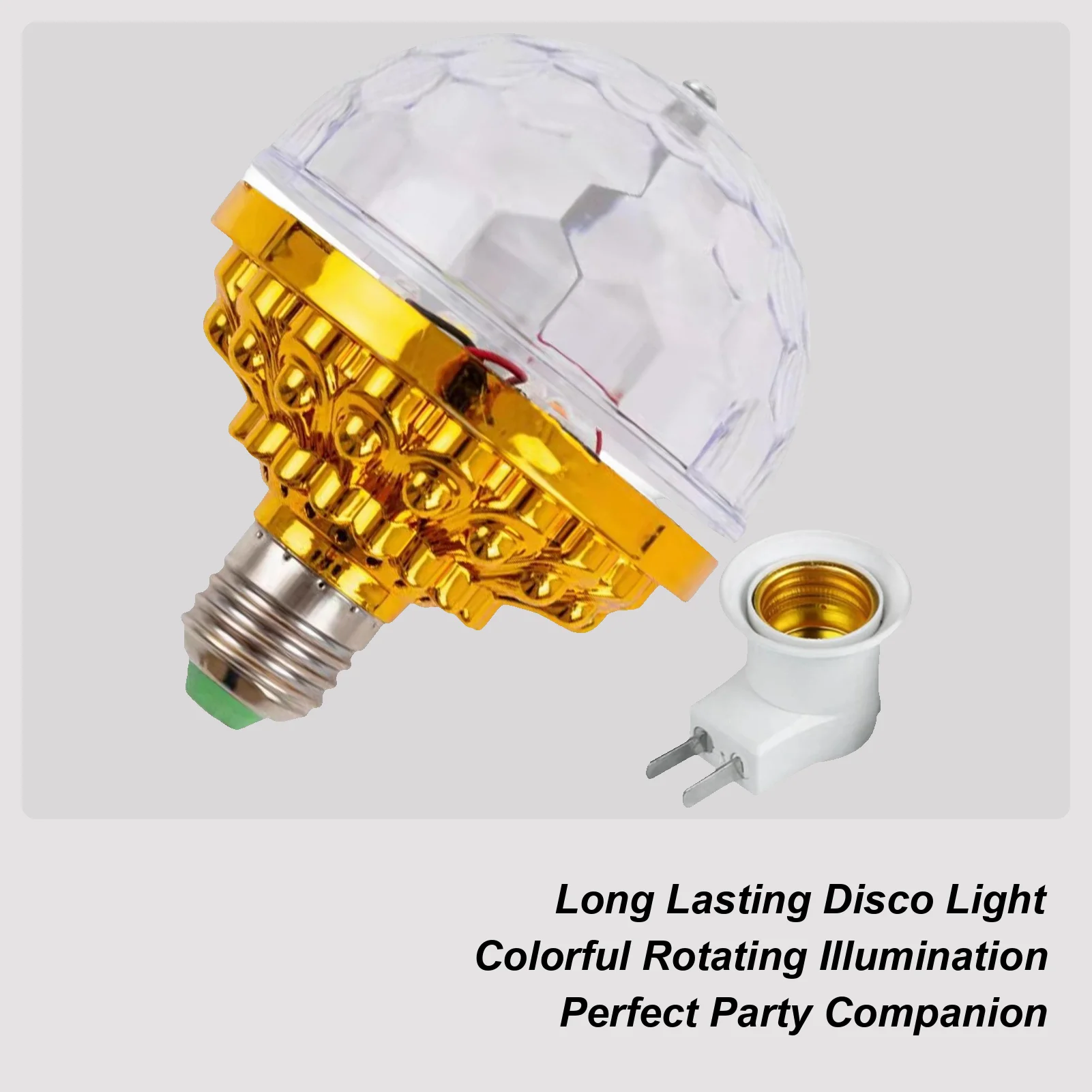 Disco Ball Light Rotating Long Lasting LED Lighting Colorful Disco Lamp For Home Bar Party Lovers Kids Teens Christmas Holiday