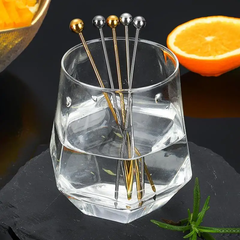 Bâtonnets de Cocktail Réutilisables en Acier Inoxydable, Modules de Cocktail en Métal, Amuse-gueule, Pics à Martini, 10 Pièces