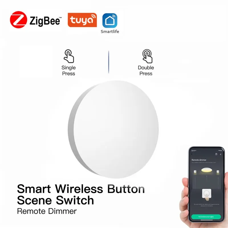 Tuya Zigbee Knop Scene Switch Intelligente Koppeling Smart Switch Batterijgevoed Automatiseringswerk Met Smart Life Zigbee-Apparaten