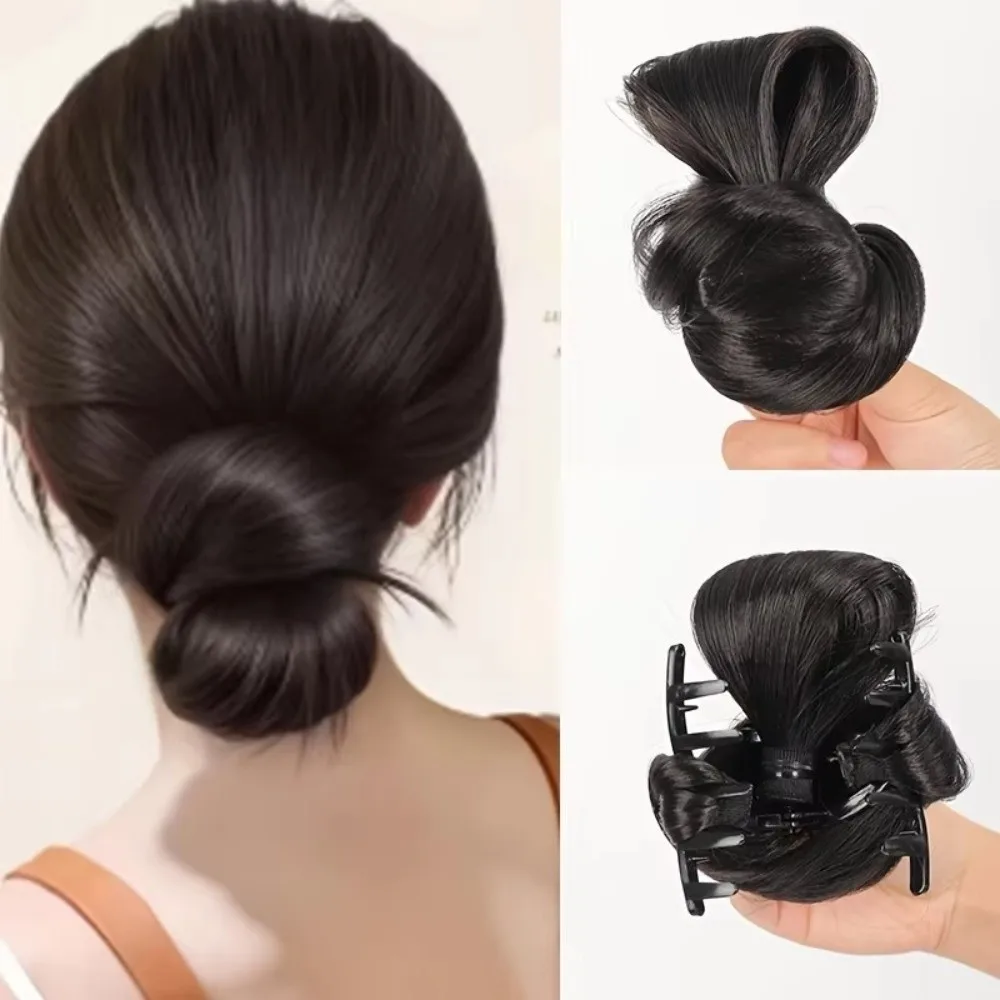 باروكة شعر صناعية طبيعية، نسيج رقيق، مظهر طبيعي، وصلة ذيل حصان بمشبك على شكل مشبك، شعر مستعار سريع التصميم