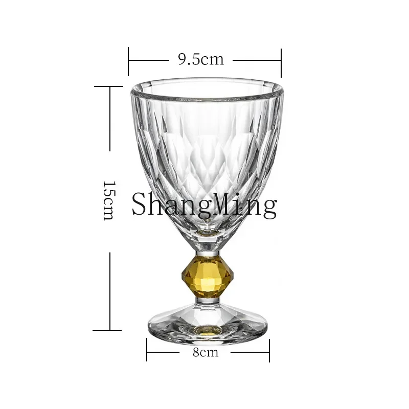 CLL light luxury high-grade lead-free crystal glass goblet niche champagne glass wine set 5