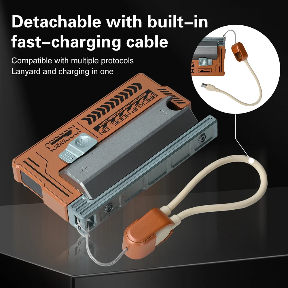 1-Zellen-21700-Powerbank-Gehäuse, 22,5 W, Schnellladebox mit Kabel, ohne Batterien, DIY-Typ-C-Anschluss, Batteriespeichergehäuse