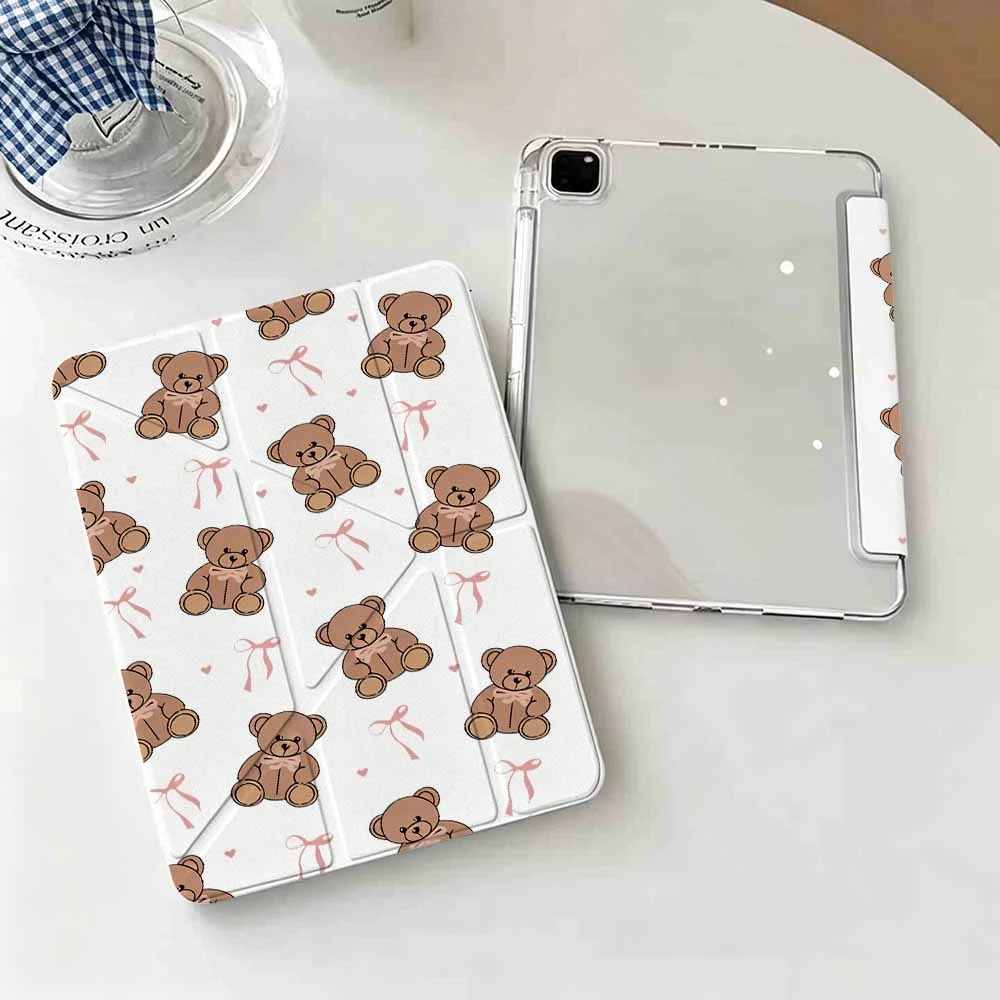 Hot Sale Teddy Bears For IPad Mini Air Pro 13 12.9 11 10.9 10.5 10.2 9.7 8.3 7.9 inch 5 6 7 8 th Pen Slot Tablet Case