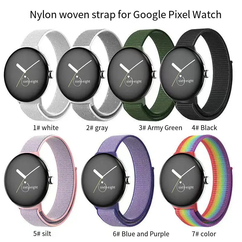 Nylon strap For Google Pixel watch Easy to adjust sports watch bracelet Replace breathable wrist strap For Google Pixel watch