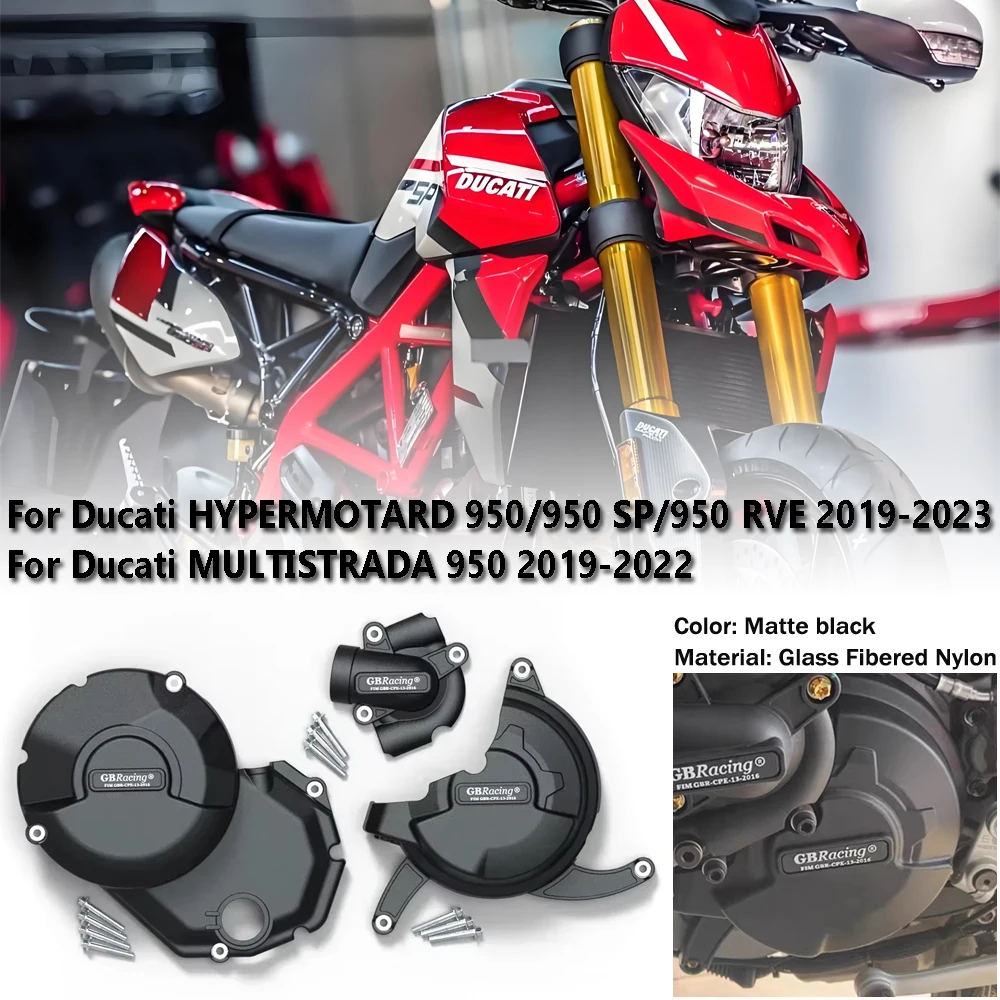 

For Ducati Hypermotard 950 / SP / RVE 2019-2023 Multistrada 950 2019-2022 GBRacing Engine Protection Cover Accessories