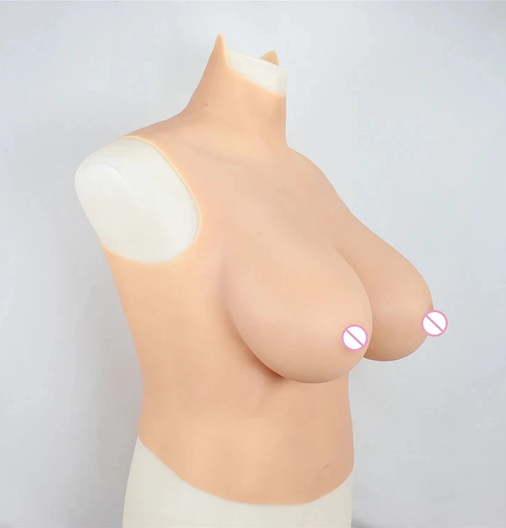 Uboora Silicone Breast Belly Button Nipple Prosthesis Transvestite Bodysuit Clothes Big Boobs Cosplay Male Female Sexy Cosplay