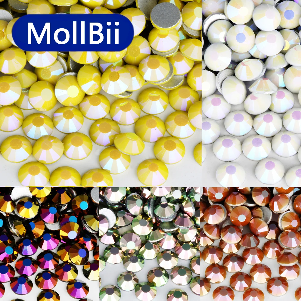 

MollBii Special New Color Strass SS3-SS30 3D Non HotFix FlatBack Rhinestones for crafts Nail Art Stones Decoration Accessories