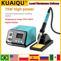 KUAIQU Digital Display Soldering Station Precision Adjustable 480°C Soldering Iron 75W Knob Welding Tools For Phone PCB Repair