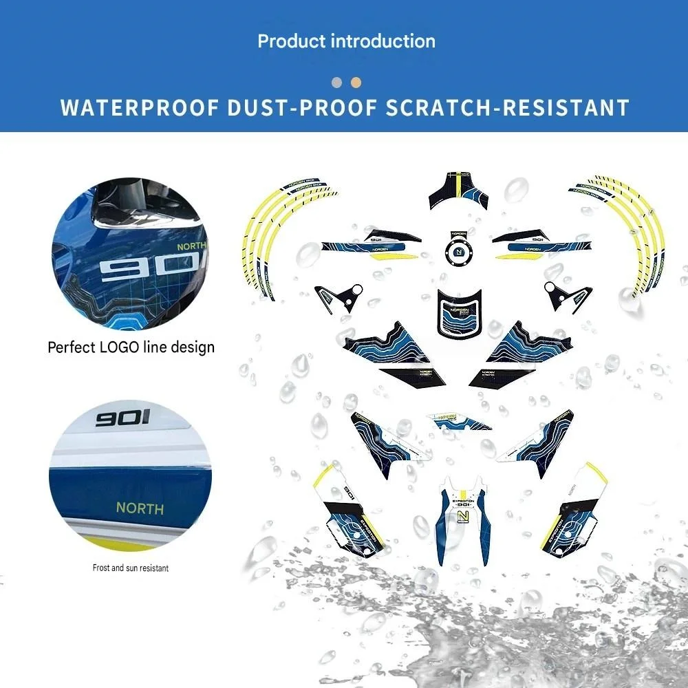 For Husqvarna Norden 901 Pre-Cut Complete Fairing Stickers Precise Fit Original Body Panels For Hassle-Free DIY Installation - view 6