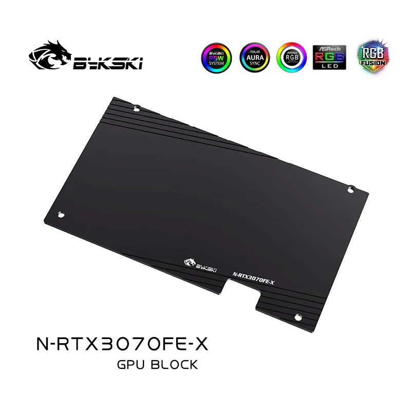 Bykski N-RTX3070FE-X Water Block Use for NVIDIA RTX 3070 Founder Edition /NVIDIA RTX 3060 TI GPU Card/Full Cover Copper Radiator