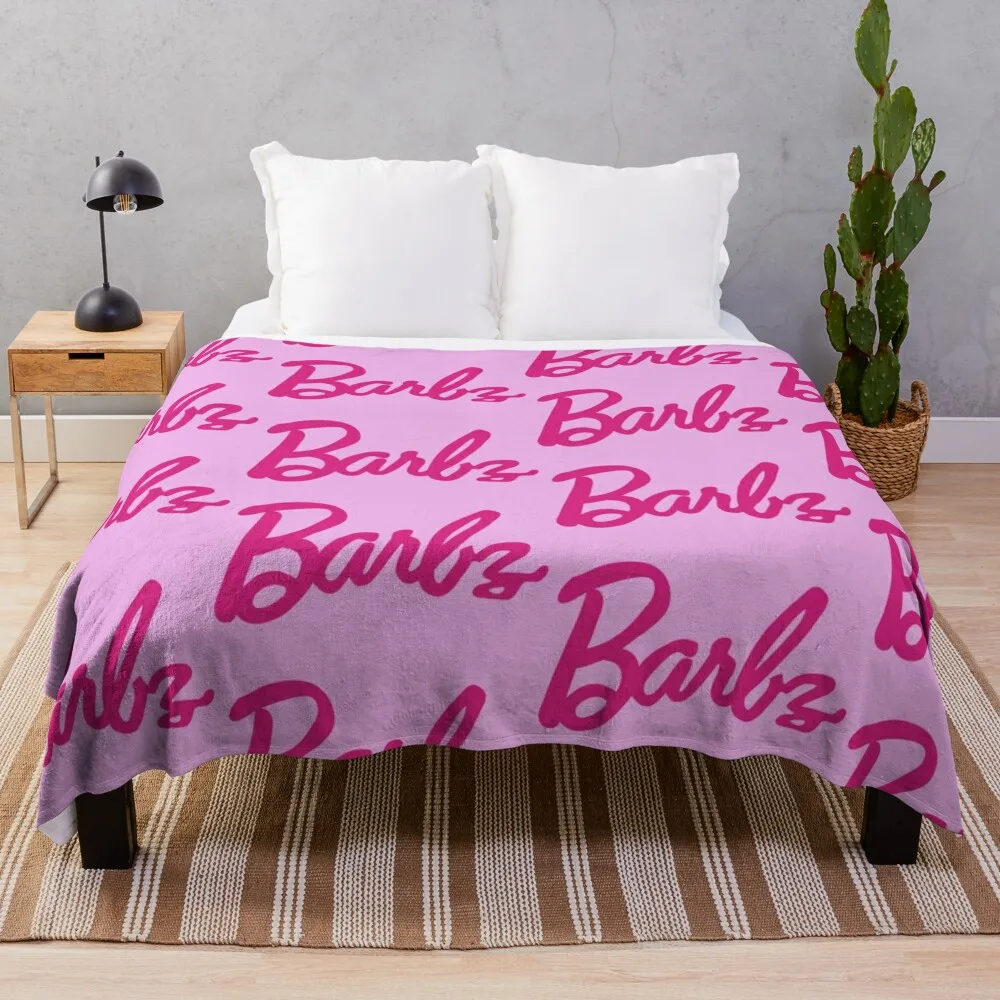 

Barbz logo- Nicki Minaj Throw Blanket Soft Plaid Flannel Fabric Quilt Blankets