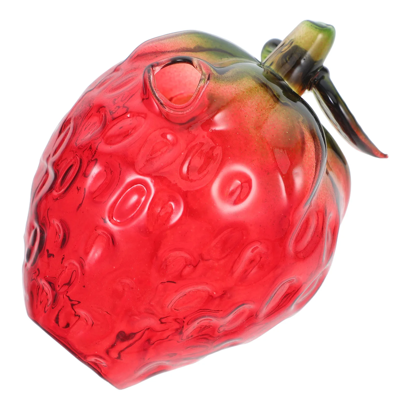 

Strawberry Shaped Glass Vase Unique Home Decor Flower Arrangement Centerpiece Living Room Bedroom Office Wedding Decoration