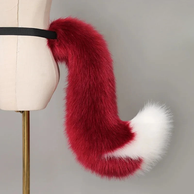 

6 Styles Halloween Furry Animal Big Dog Tail Comic-Con Cartoon Universal Cosplay Props Plush Simulation Animal Fox Tail 70cm