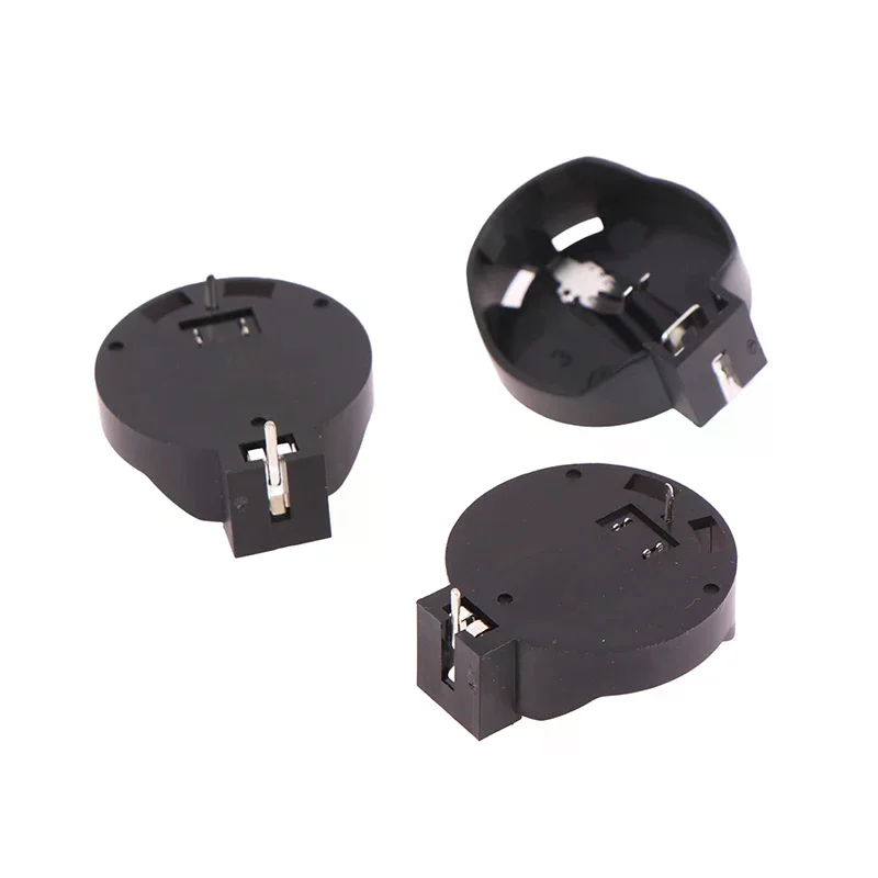 10Pcs/Pack Environmental Protection CR2032 Coin Cell Battery Holder Case Black Coin Cell Button Socket Holder Case