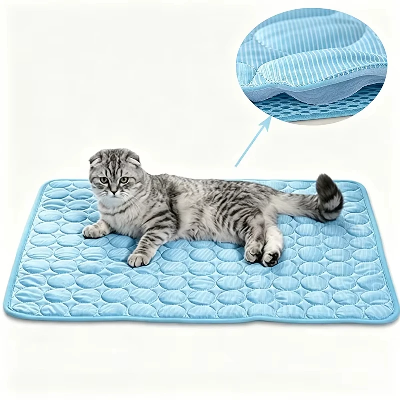 Coussin Rafraîchissant d'Été pour Chats et Chiens, Lit Nid Canapé, Tapis de Couchage Rafraîchissant Durable, Couverture Rafraîchissante pour Animaux
